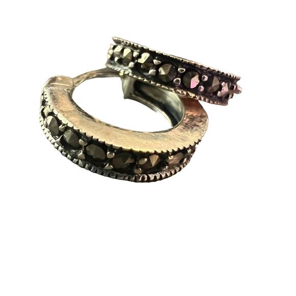 None Jewelry - 925 Sterling Silver Hoop Earrings
